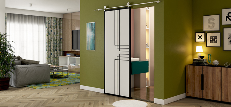 sliding bathroom door installation in Tulare